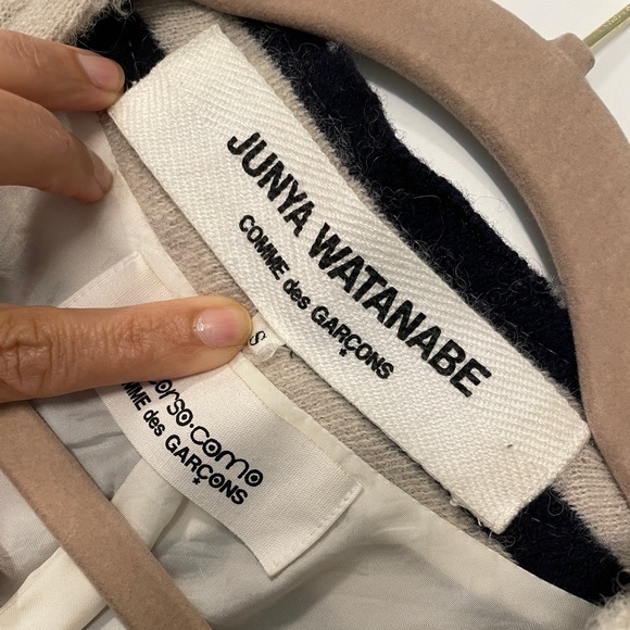 Comme des Garçon wool striped blue and white womens S jacket - Picture 3 of 9